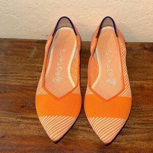Rothy’s Orange Sherbet The Points Flats Shoes 7